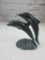 Pair of Dolphins Metal Figurine 5.5