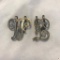 Lot of 2 Apollo Silver Company Sterling Silver Letter Napkin Clips