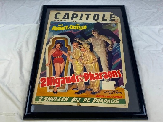 ABBOTT & COSTELLO MEET THE MUMMY Original 1955 Belgian Poster