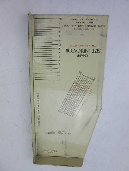 Vintage Metal Shoe "Size Indicator" For Men & Boys
