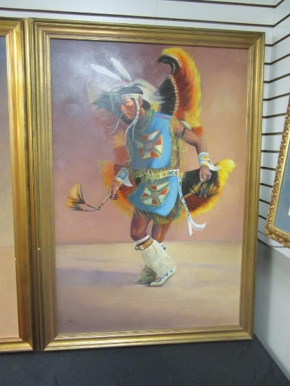 Navajo Winged Dancer Painting by Joy Layson
