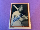 EDDIE MATHEWS Braves AUTOGRAPH Baseball Card