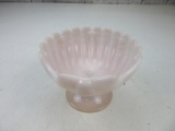 Pink Glass Clam Shaped Candy Bowl 4.25