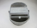 Vintage Deluxe Galvanized Metal Mop Bucket