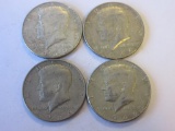 Lot of Four 1966 .40 Silver Kennedy Half Dollars