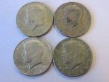 Lot of Four 1967 .40 Silver Kennedy Half Dollars