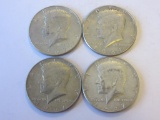 Lot of Four 1967 .40 Silver Kennedy Half Dollars