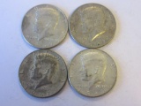 Lot of Four 1967 .40 Silver Kennedy Half Dollars