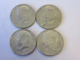 Lot of Four 1969 .40 Silver Kennedy Half Dollars