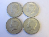 Lot of 4 1965/1966 .40 Silver Kennedy Half Dollars