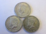 Lot of 3 1968/1969 .40 Silver Kennedy Half Dollars