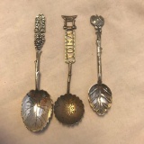 Lot of 3 Genuine Silver Decorative Spoons