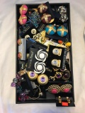 Tray Lot of Miscellaneous Clip-On Earrings