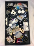 Tray Lot of Miscellaneous Pierced Earrings