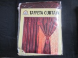 Burgundy Taffeta Curtain NEW in Package