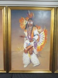 Navajo Feathered Dancer Painting by Joy Layson