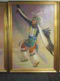 Pueblo Eagle Dancer Painting by Joy Layson