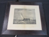 Framed Sailboat Print by Albert Van Beest