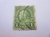 Benjamin Franklin Green 1 Cent Stamp w/ Postmark