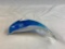 Blue and White Glass DOLPHIN 7