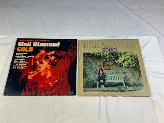 NEIL DIAMOND Stones and Live Gold Records Albums