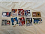 Lot of 10 Baseball Jersey & Autograph Insert Cards