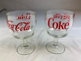 Lot of 2 Vintage COKE Drinking Glasses