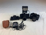 Lot of 3 Vintage film Cameras Weston, Pickwik