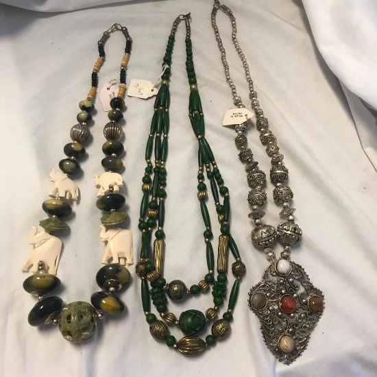 Lot of 3 Misc Necklaces of Various Styles