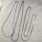 Lot of 3 Sterling Silver Simple Chain Necklaces