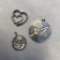 Lot of 3 Misc. Sterling Silver Charm/Pendants