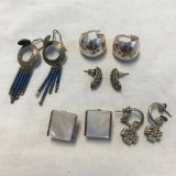 Lot of 5 Misc. Pairs of Sterling Silver Pierced Earrings