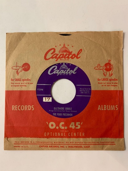 THE FOUR FRESHMAN Poinciana 45 RPM 1950s Record