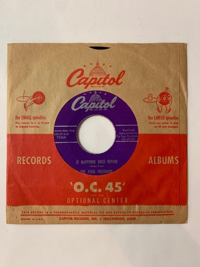 THE FOUR FRESHMAN It Happened Once Before 45 RPM 1953 Record