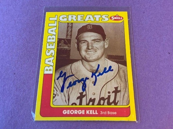 GEORGE KELL Tigers AUTOGRAPH Baseball Card