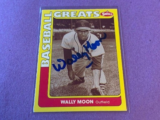 WALLY MOON Phillies AUTOGRAPH Baseball Card