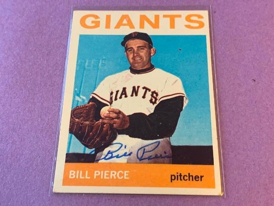 BILL PIERCE Giants AUTOGRAPH 1964 Baseball Card