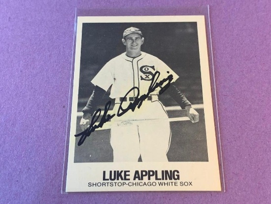 LUKE APPLING White Sox AUTOGRAPH Baseball Card