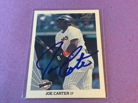 JOE CARTER Padres AUTOGRAPH Baseball Card