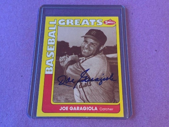 JOE GARAGIOLA Cardinals AUTOGRAPH Baseball Card