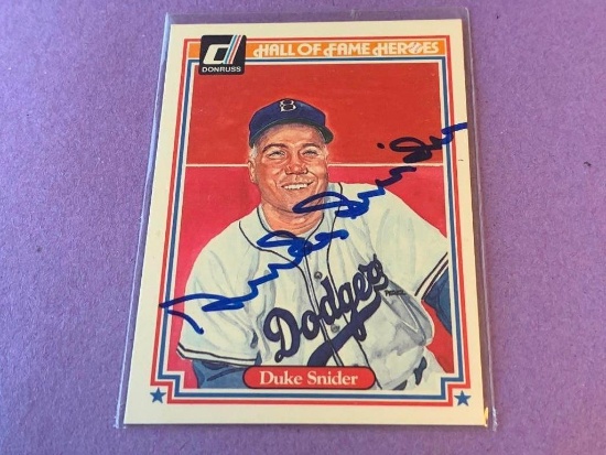 DUKE SNIDER Dodgers AUTOGRAPH Baseball Card