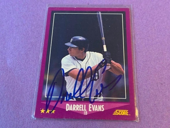 DARRELL EVANS Tigers AUTOGRAPH Baseball Card