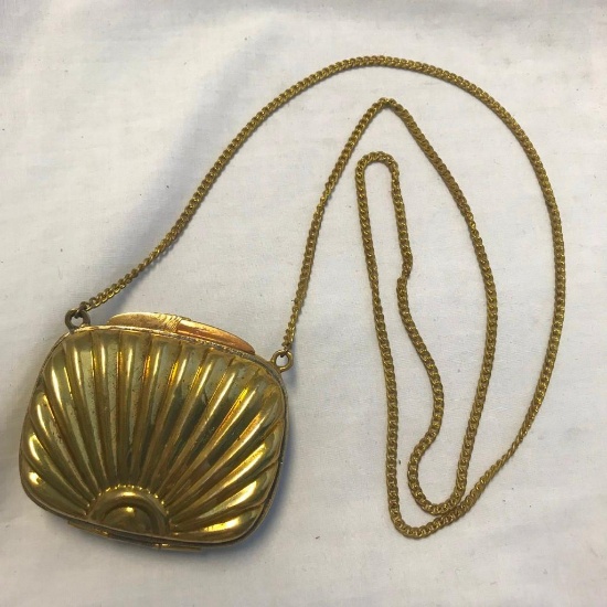 Lot of 1 Gold-Tone Coin Purse with Chain Strap