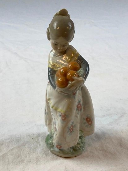 LLADRO Villager with Pumpkins Figurine