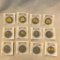 Lot of 12 Honors Accessories Gold-Tone Small Pins