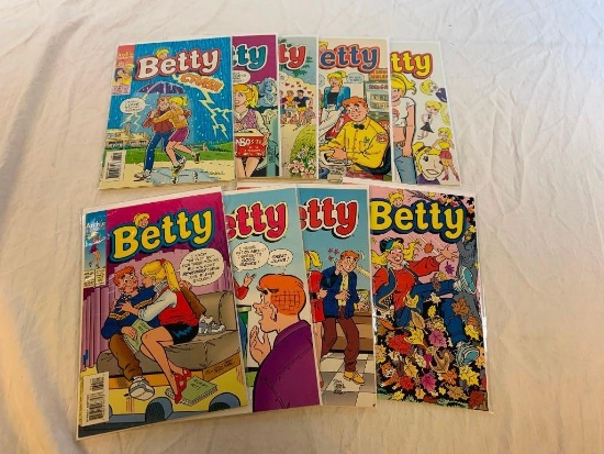 Lot of 9 BETTY A Archie Comics