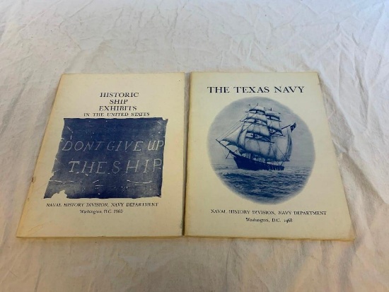 Lot of 2 Historic Ships and Texas Navy Books