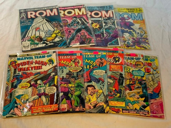 Lot of 10 Marvel ROM and MARVEL TEAM UP Comics