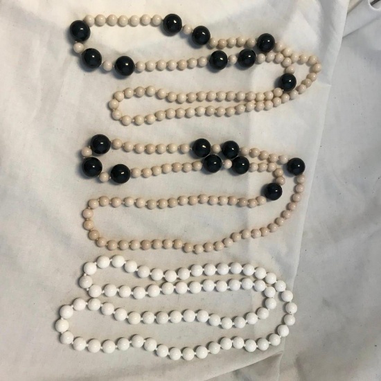 Lot of 3 Faux Pearl Necklaces
