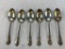 Lot of 6 Vintage Sterling Silver Spoons 160 Grams